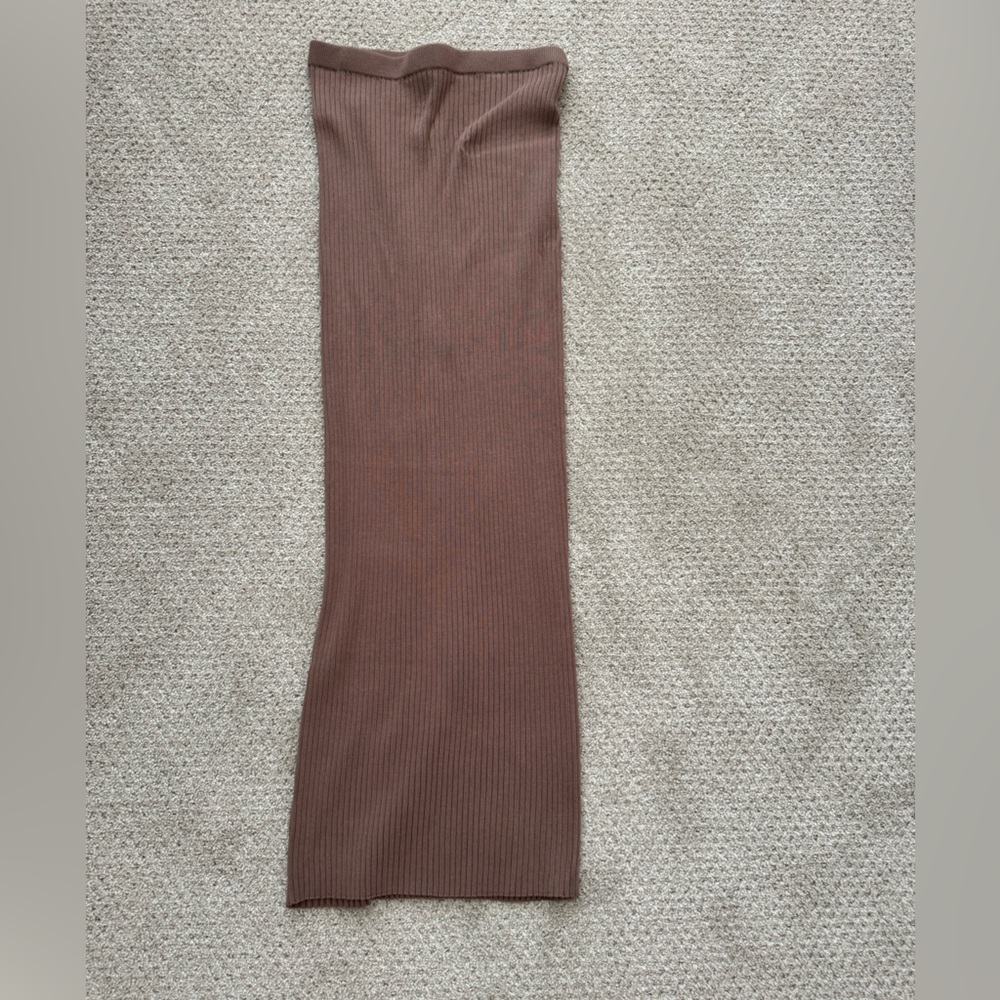Zara ribbed midi skirt
